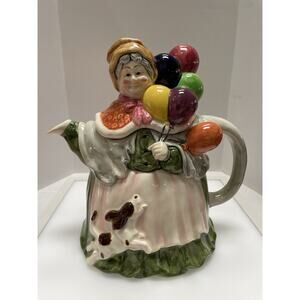 Vintage Takahashi San Fransico Teapot Pitcher. Rare with Green & Balloons. Mint!